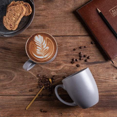 AmorArc wide-mouth 16oz mug – perfect for latte and cocoa.