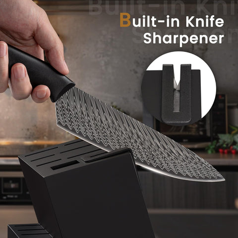 Amorston 7-inch Santoku knife balanced for chopping and dicing