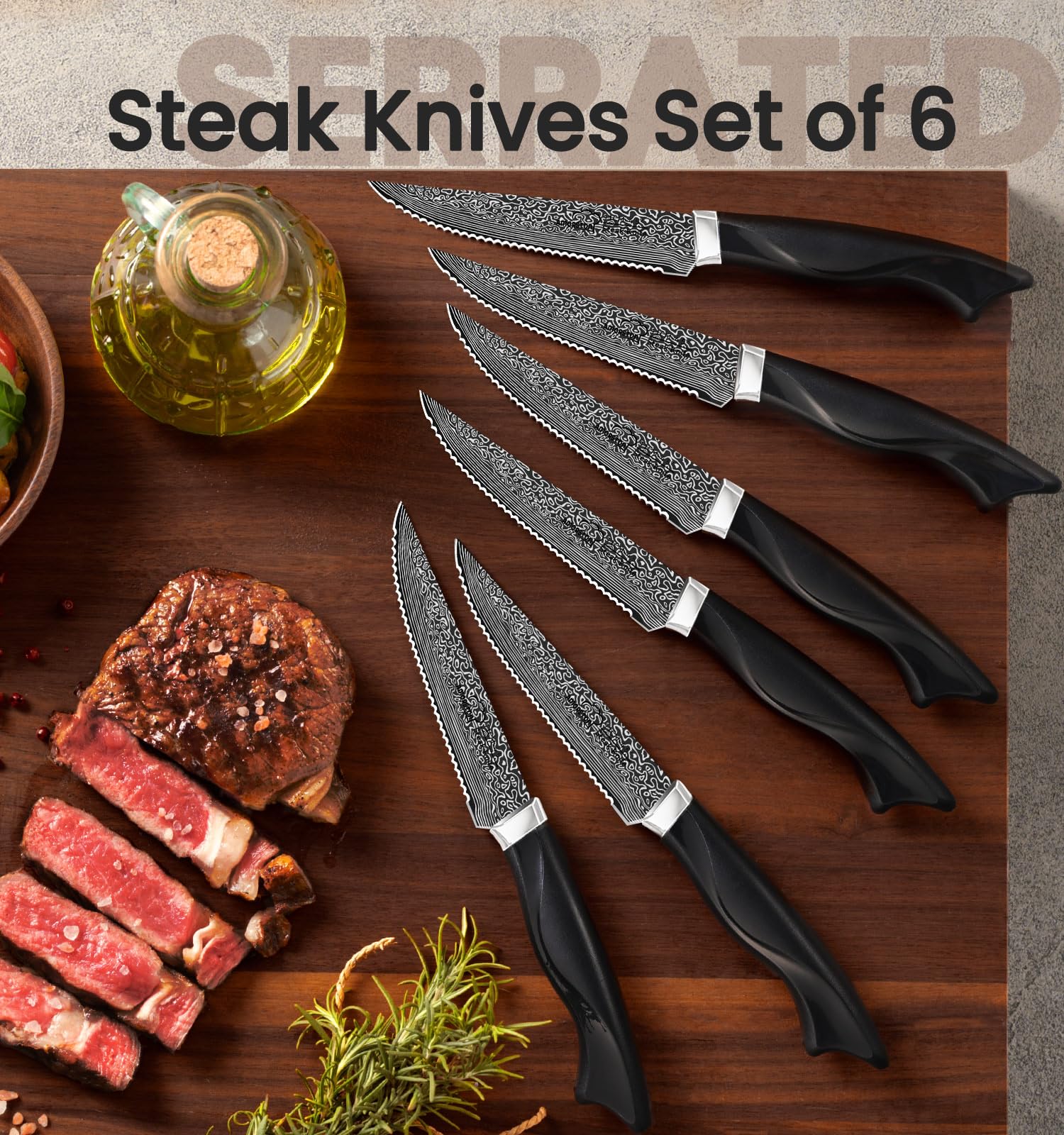 Amorston 8-inch slicing knife delivers clean, long cuts for proteins and vegetables.