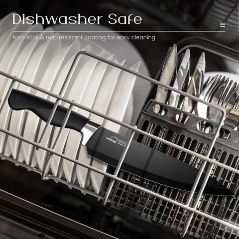 Amorston serrated bread knife enables precise crust slicing.