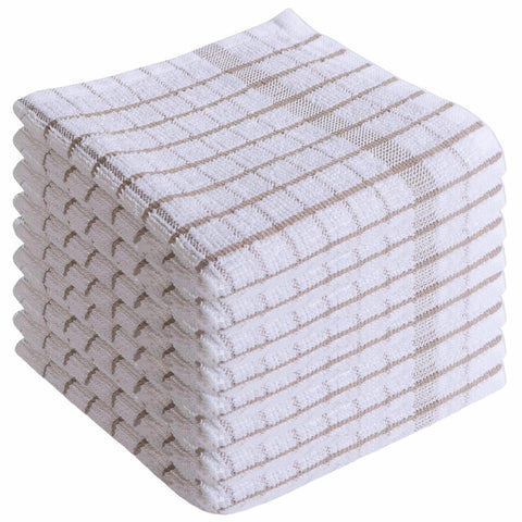 AMOUR INFINI beige dishcloth demonstrates quick-dry terry cotton for messes