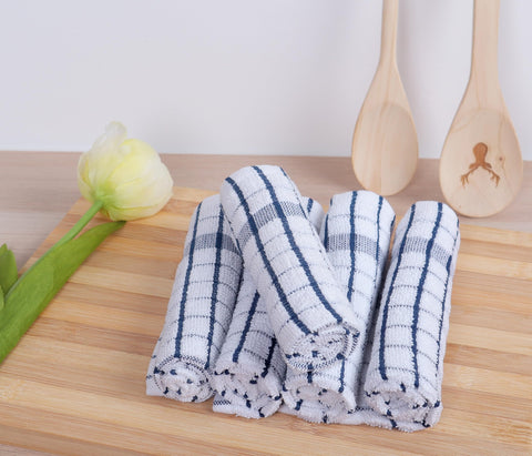 AMOUR INFINI blue dishcloths showcasing quick drying capability
