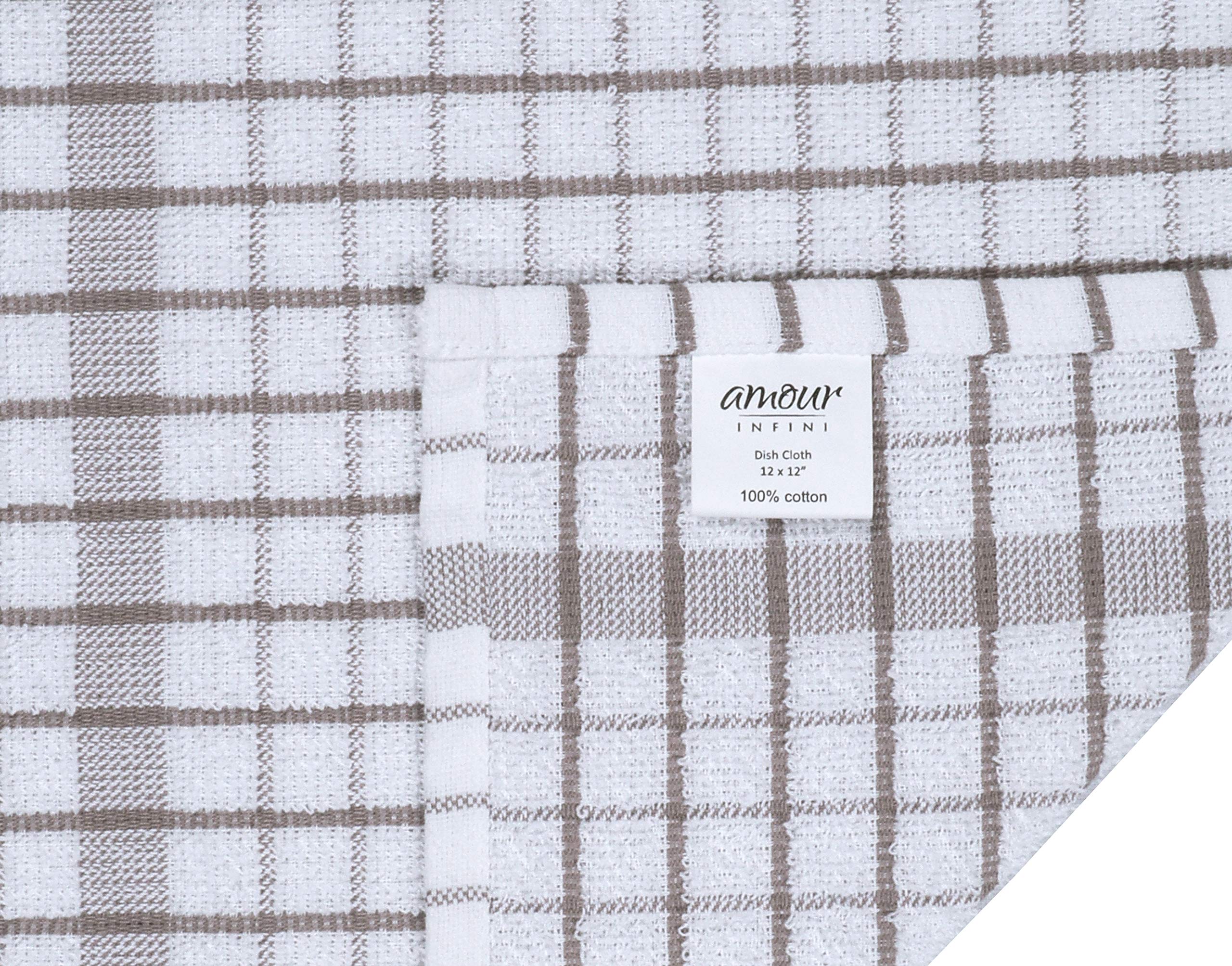 AMOUR INFINI beige dishcloth with soft surface for delicate dishes