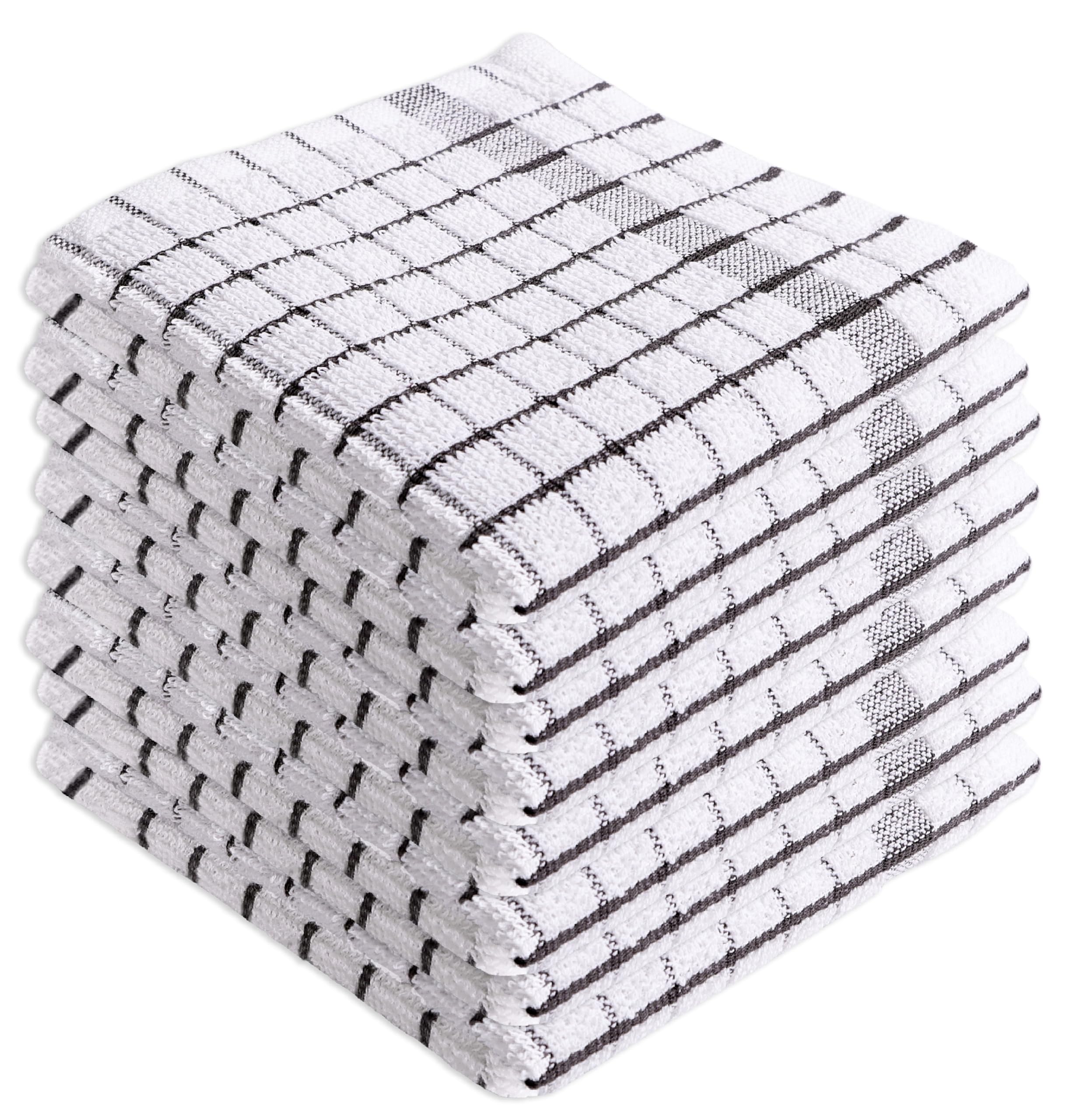 AMOUR INFINI dishcloths close-up showing quick-absorbent terry for drying dishes.