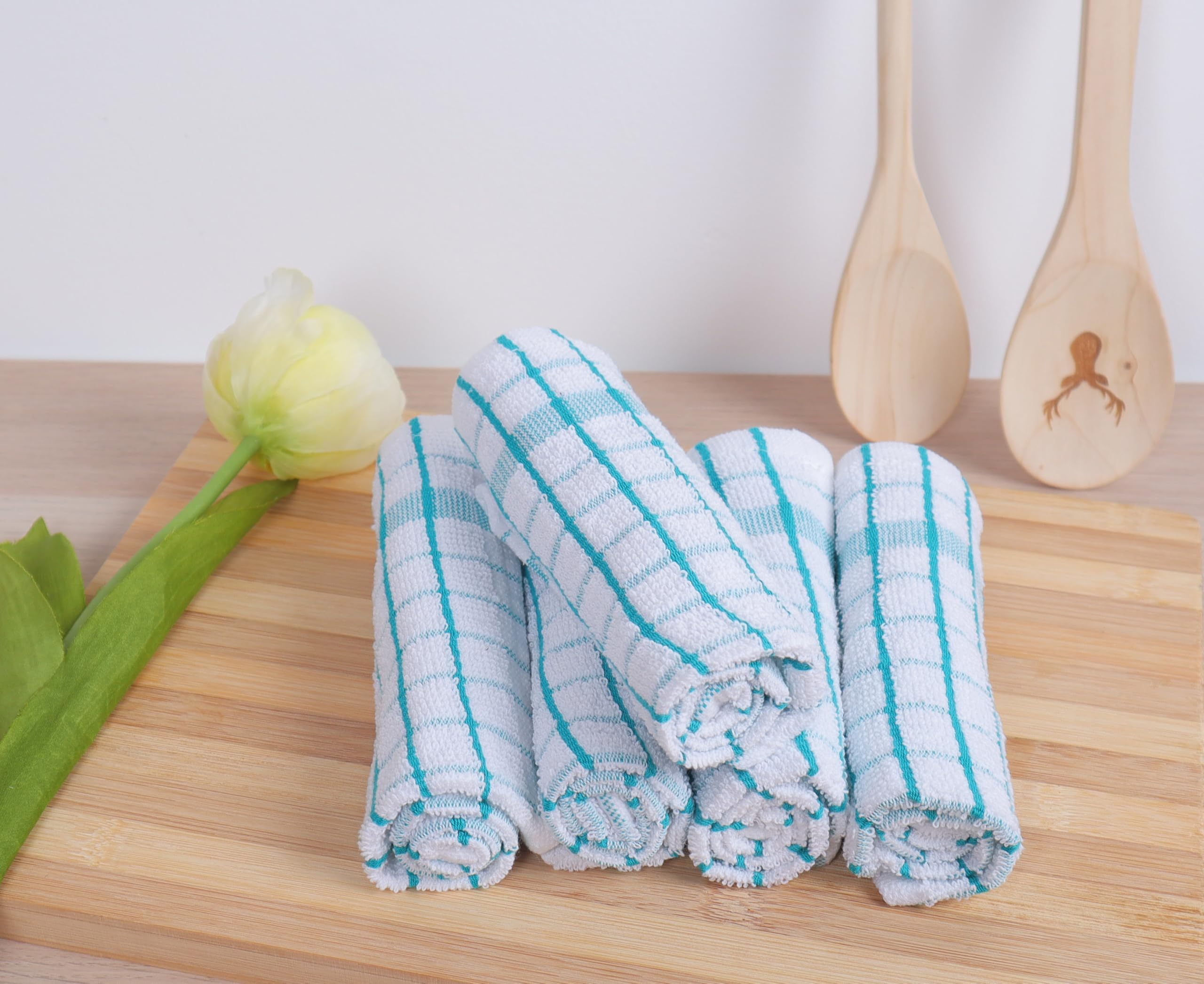 AMOUR INFINI dishcloth teal, ideal for wiping spills and tidying counters.