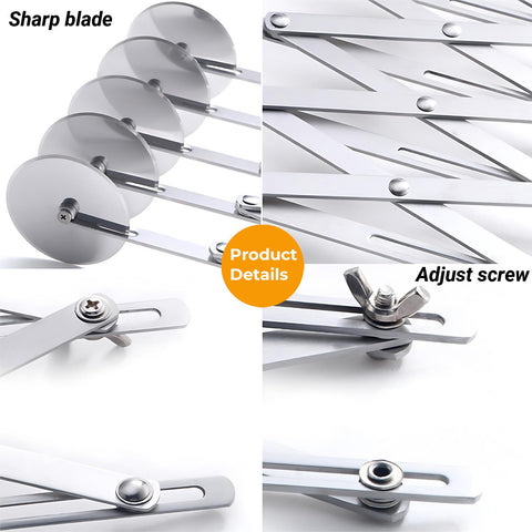 Amroicus adjustable wheel spacing edge view showcases flexible cutting widths