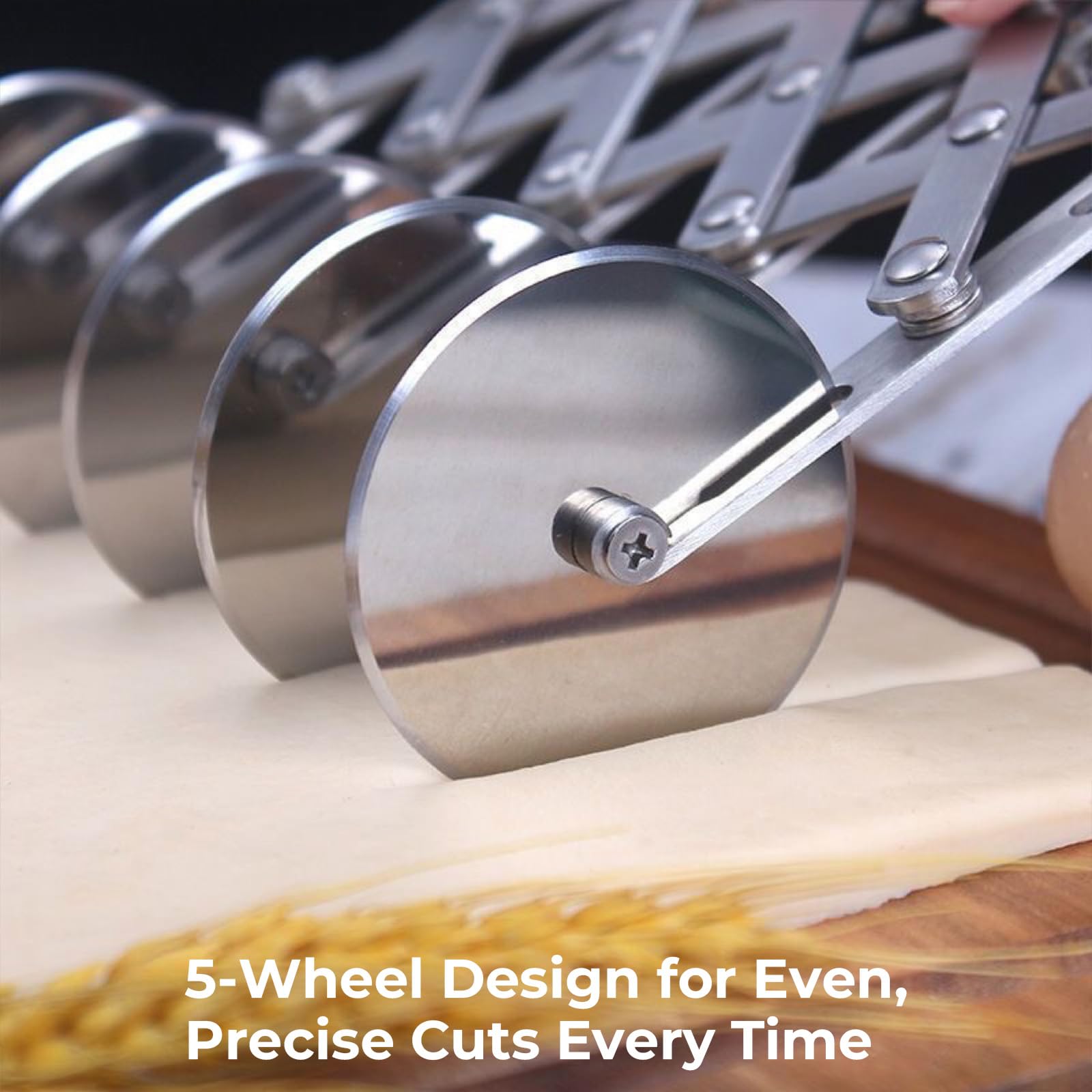 Amroicus mini ravioli wheel attachment enables creative stuffed pasta shapes