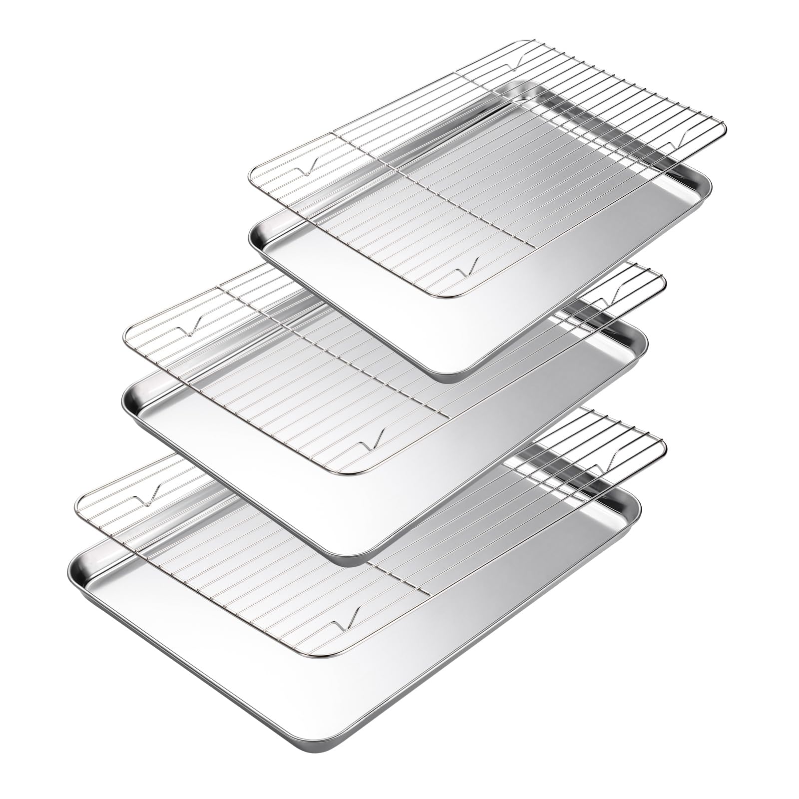 Amrules baking sheets with three sizes set for versatile oven use and even baking