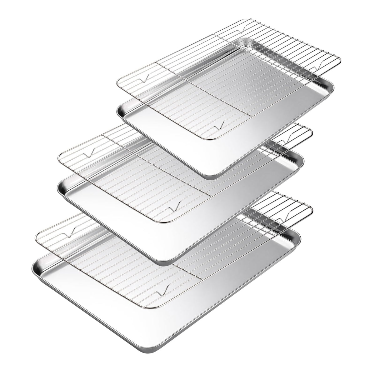 Amrules baking sheets with three sizes set for versatile oven use and even baking