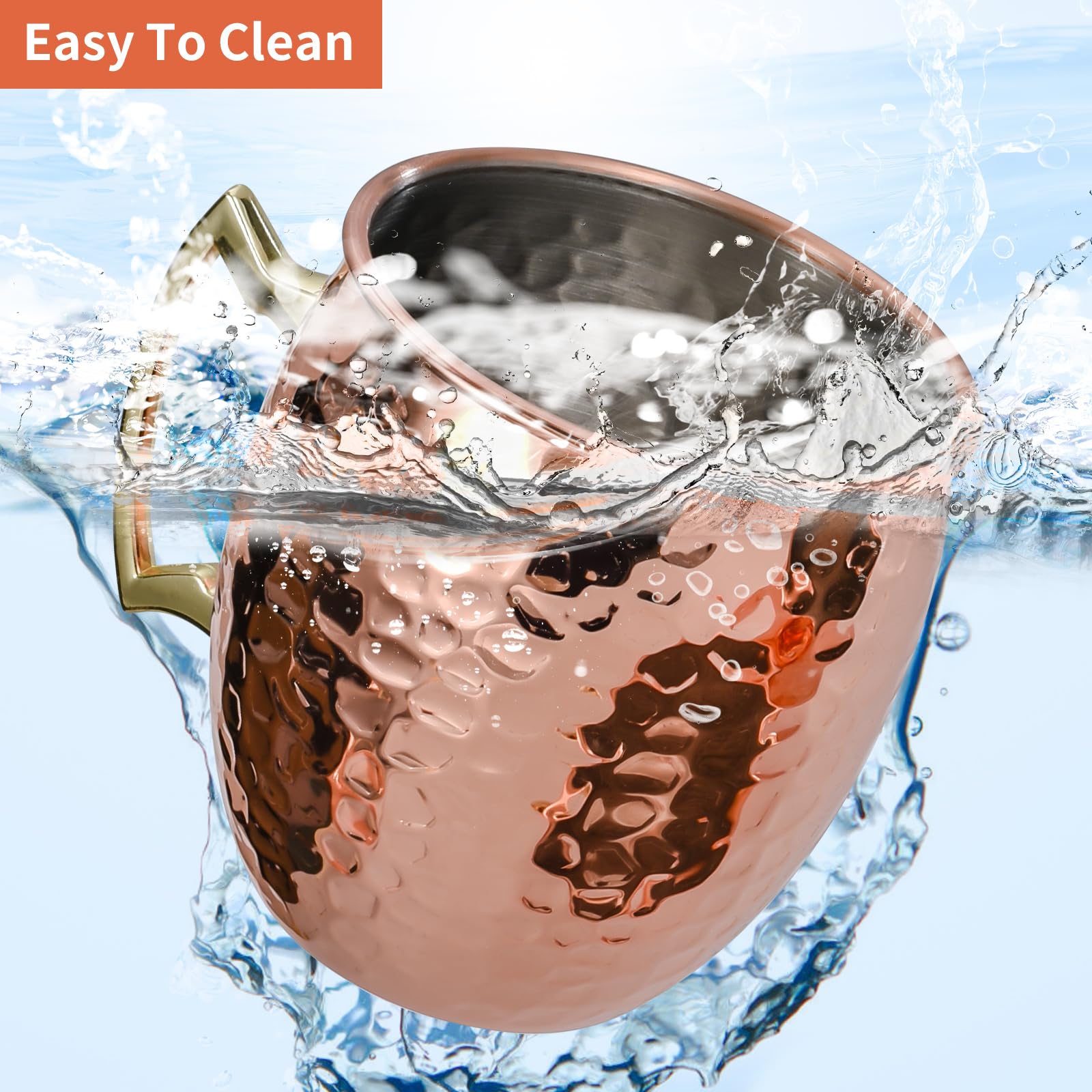 Amrules Moscow Mule Mug smooth rim design for comfortable use