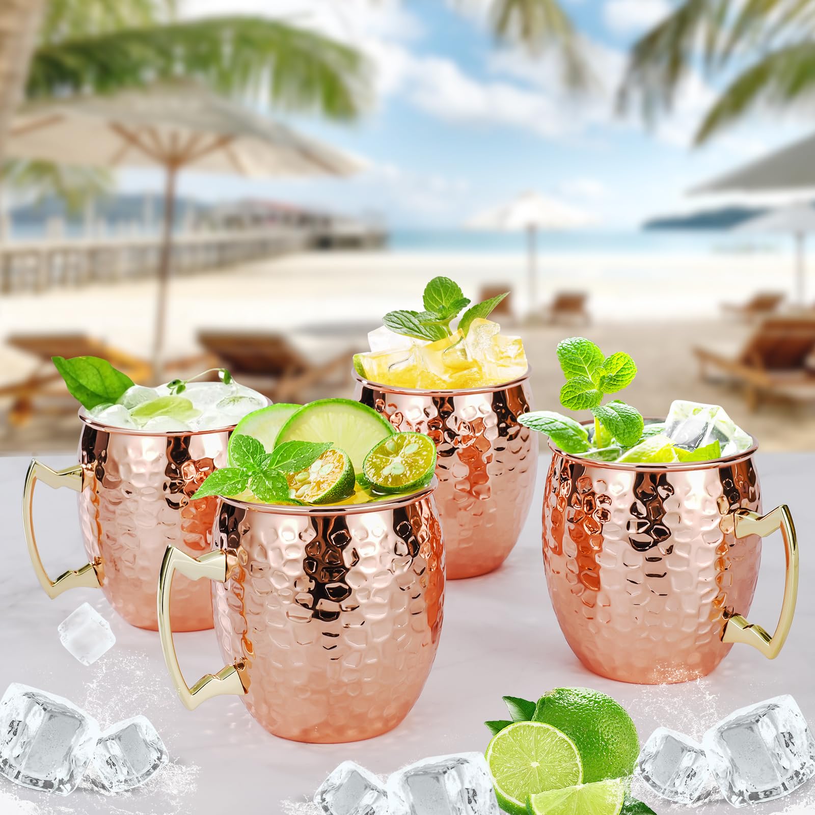 Amrules Moscow Mule Mug with stainless steel lining for safe cold drinks