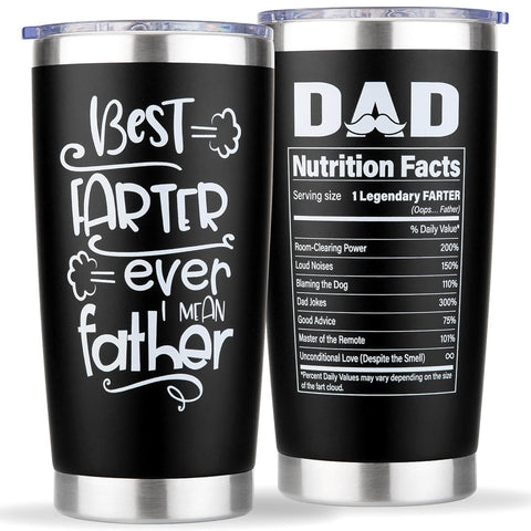 Amutta Best Dad Ever Cup front view, a humorous gift for Dad