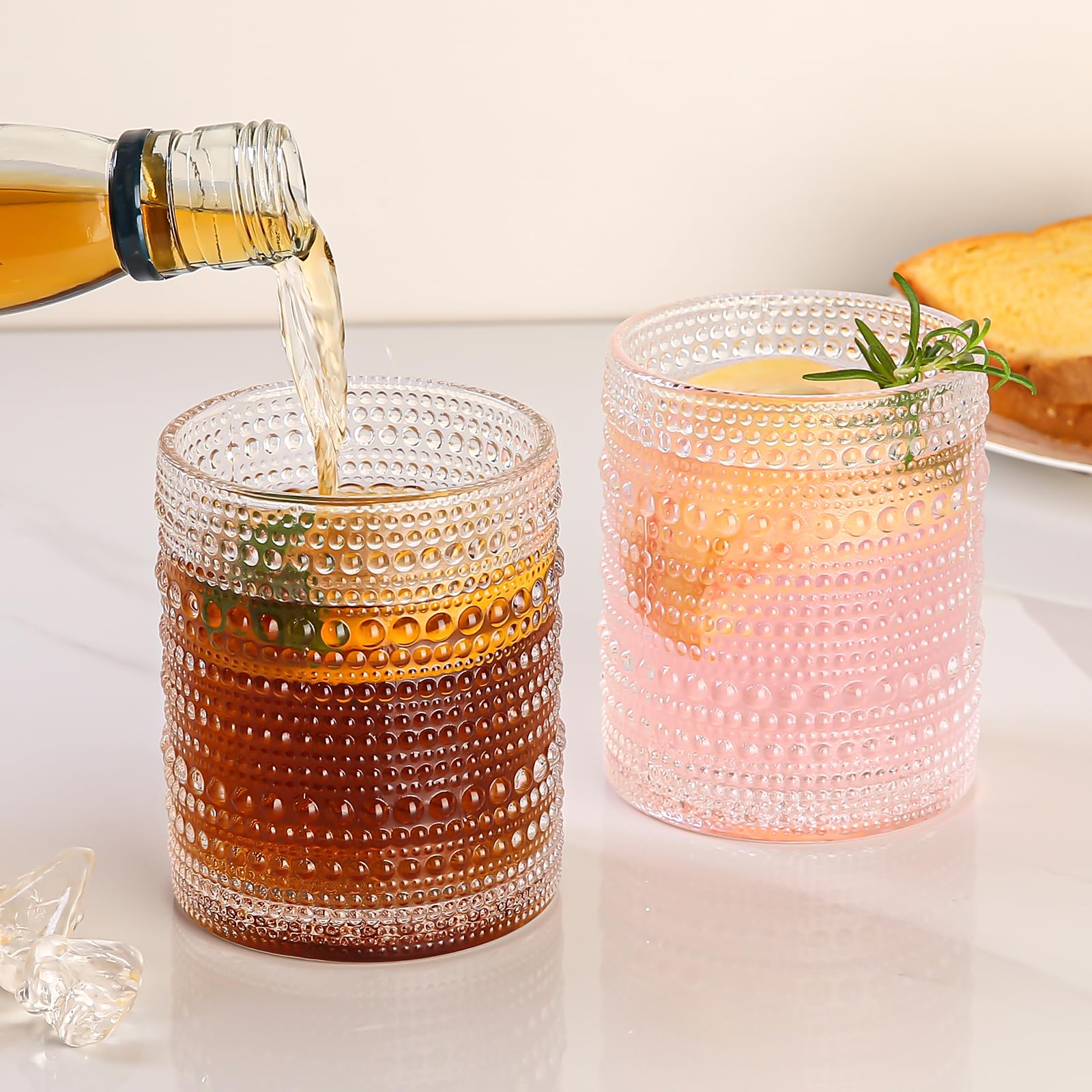 Amyoole vintage glassware showing durable, dishwasher-safe design.