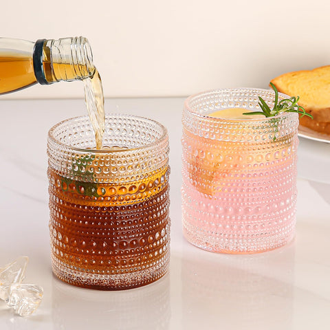 Amyoole vintage glassware showing durable, dishwasher-safe design.