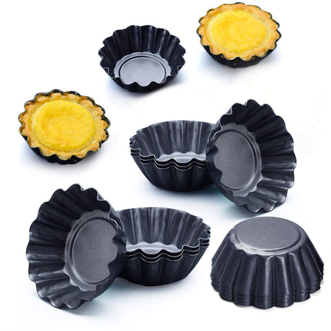 Amytalk egg tart mold 12-pack for quick, even-baked mini tarts.