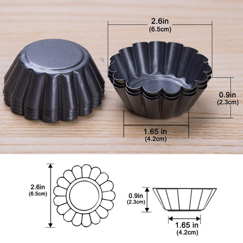 Amytalk egg tart mold with non-stick bottom releases cleanly and cleans up easily.