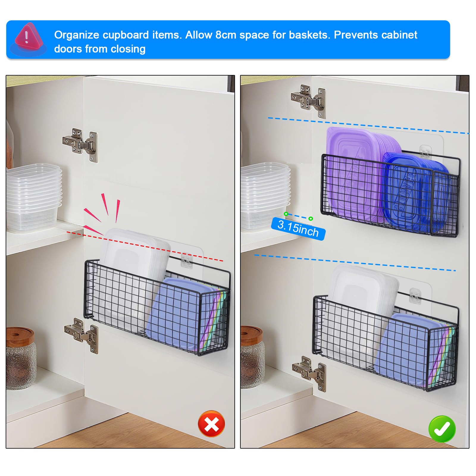 AMZABBY door-mount lid caddy facilitates quick lid retrieval