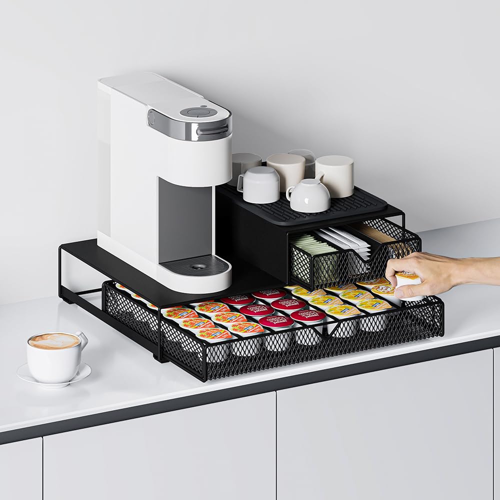 AmzAge lower-layer capsule storage keeps pods organized for quick refills