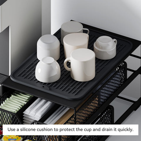 AmzAge silicone draining pad speeds cup drying and reduces noise