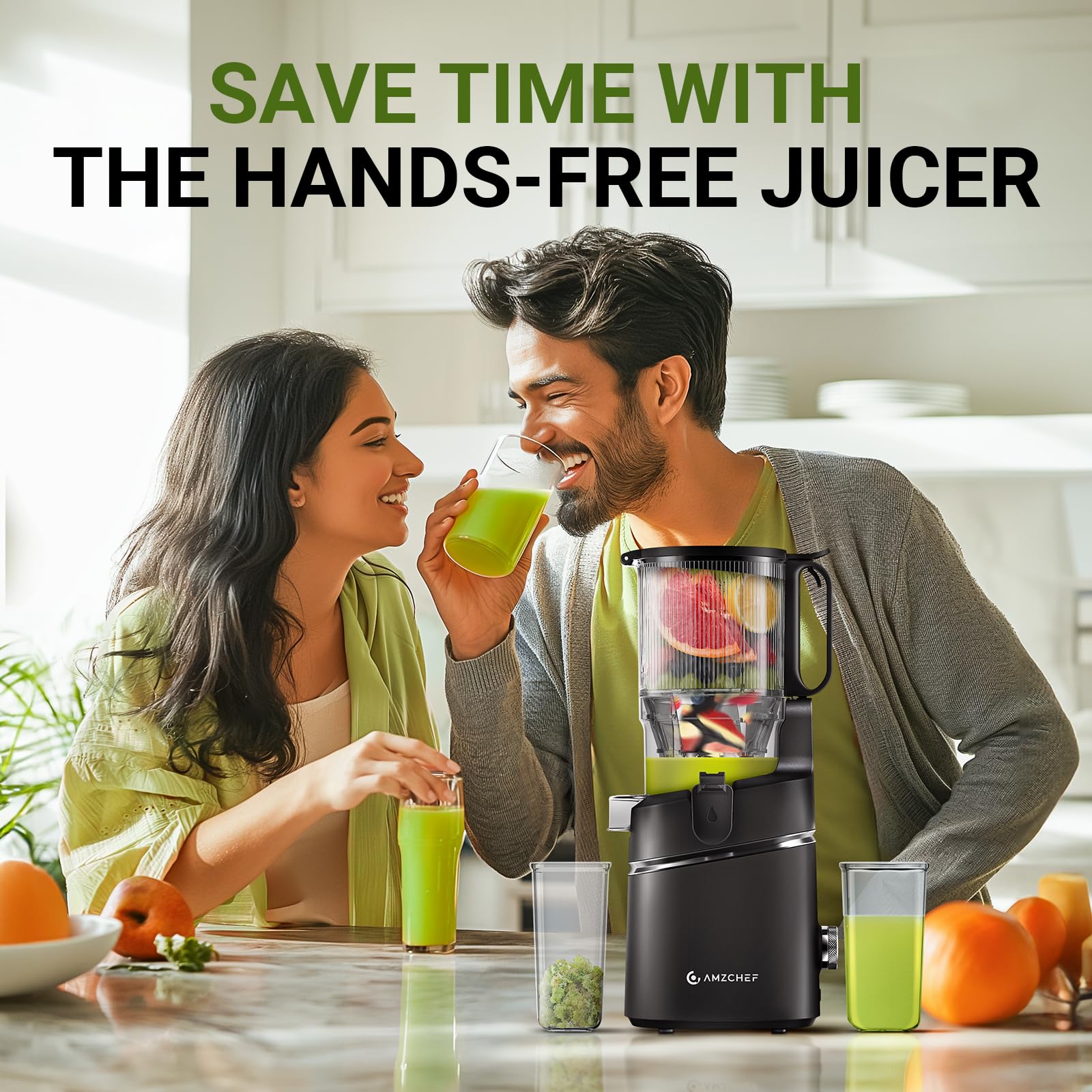 AMZCHEF juicer safety lock ensures safe operation during use