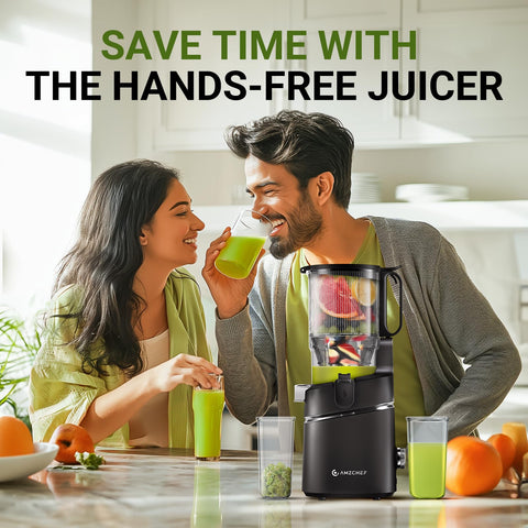 AMZCHEF juicer safety lock ensures safe operation during use
