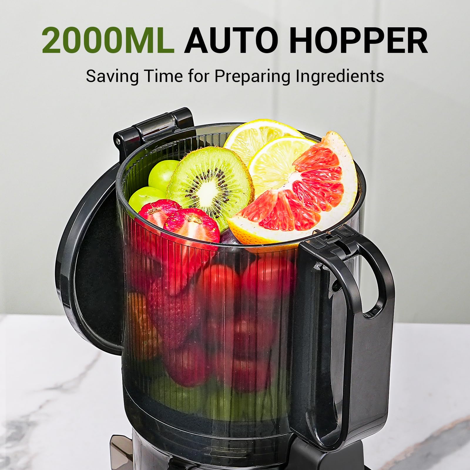AMZCHEF triple-filtration system delivers ultra-smooth, high-purity juice