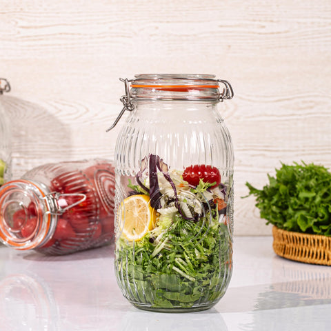Amzcku vintage sunflower jars add charm to shelves while keeping essentials accessible.