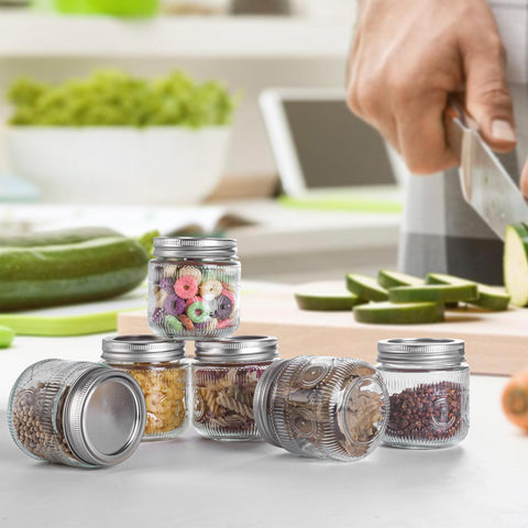 Amzcku jars suitable for crafts and decor projects in a 12-pack set.