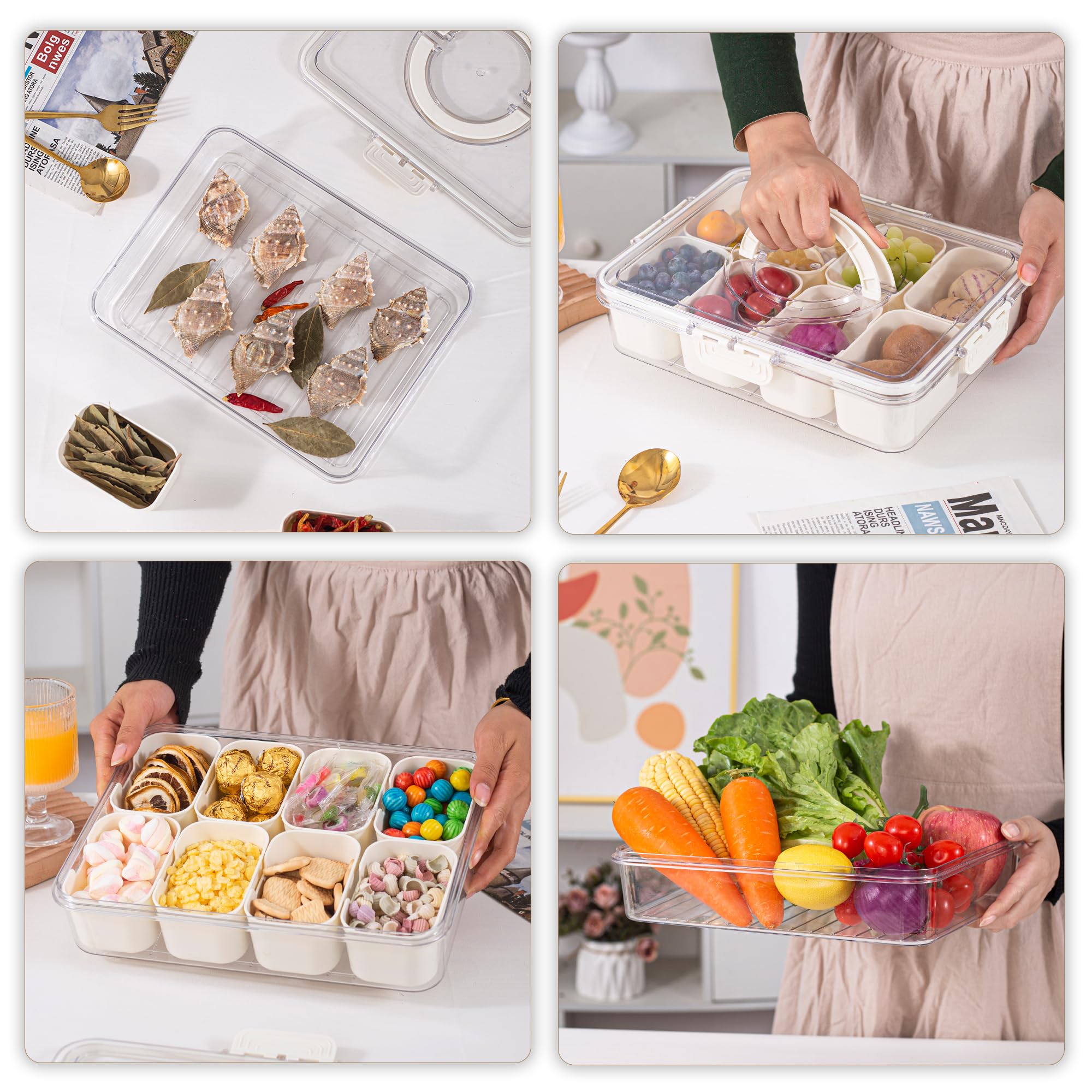 Amzcku durable clear tray designed for frequent entertaining use.