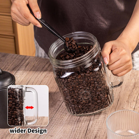 Amzcku mason jar with airtight lid keeps snacks fresh longer.