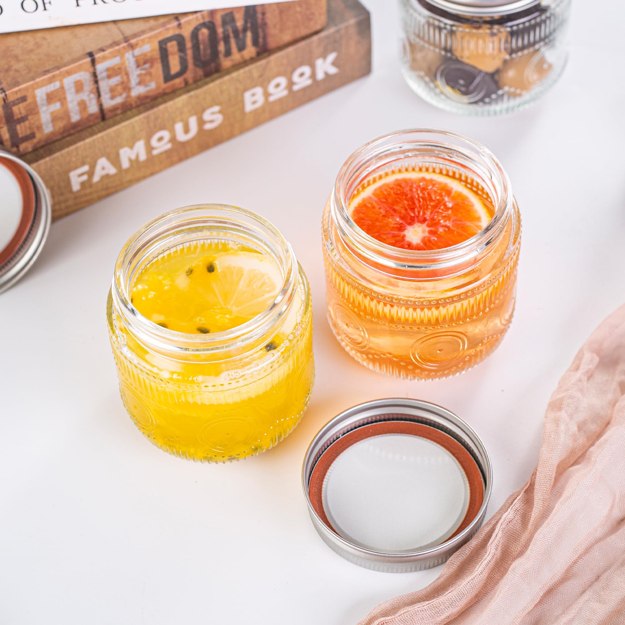 Amzcku recyclable glass jar highlighting eco-friendly, reusable storage options.