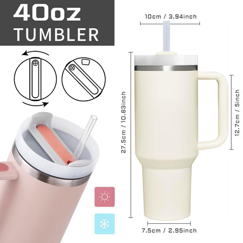 AMZUShome 40 oz tumbler with BPA-free lid—safe sipping.