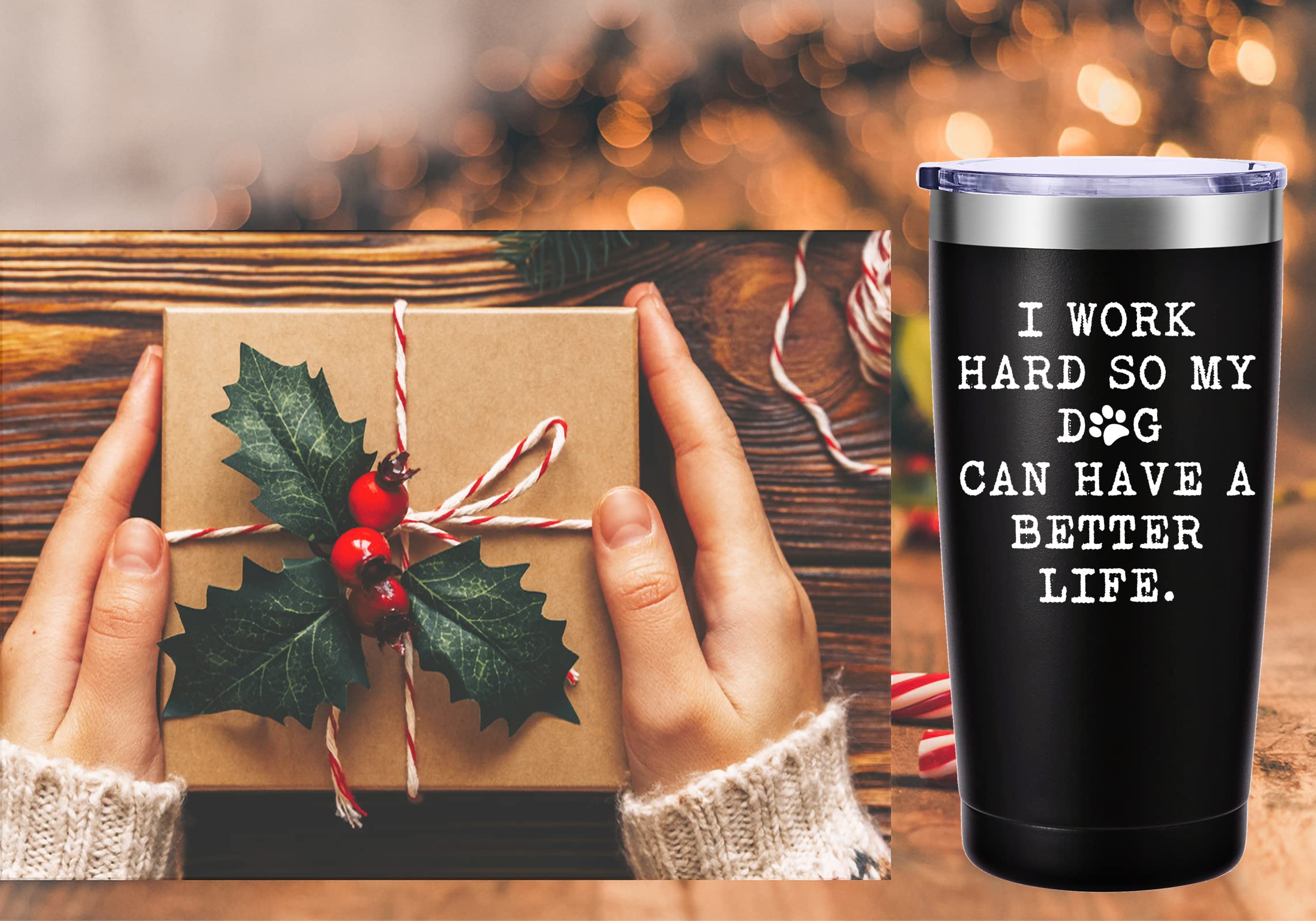AMZUShome double-wall vacuum insulation mug for all day outdoor activities.