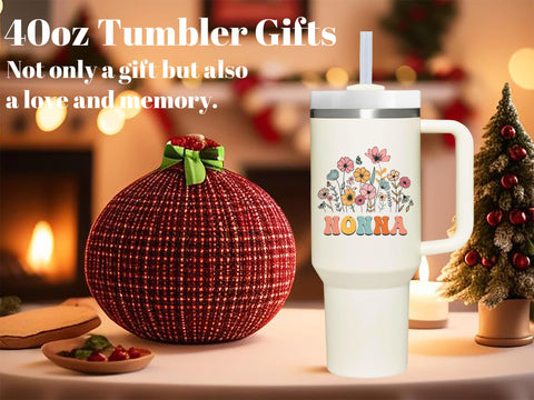AMZUShome outdoor-friendly tumbler with handle for travel.