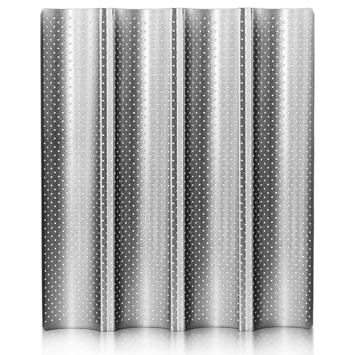 Anaeat perforated baguette pan for even heat and crisp crust.
