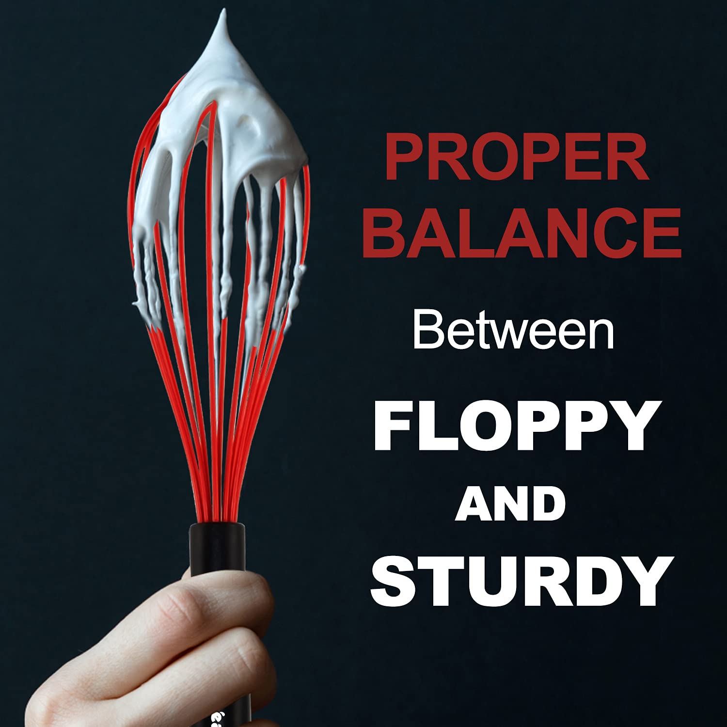 Anaeat 11in silicone balloon whisk ideal for larger bowls and sauces.