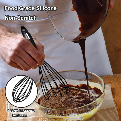 Anaeat 12in silicone balloon whisk for heavy batters and big batches.