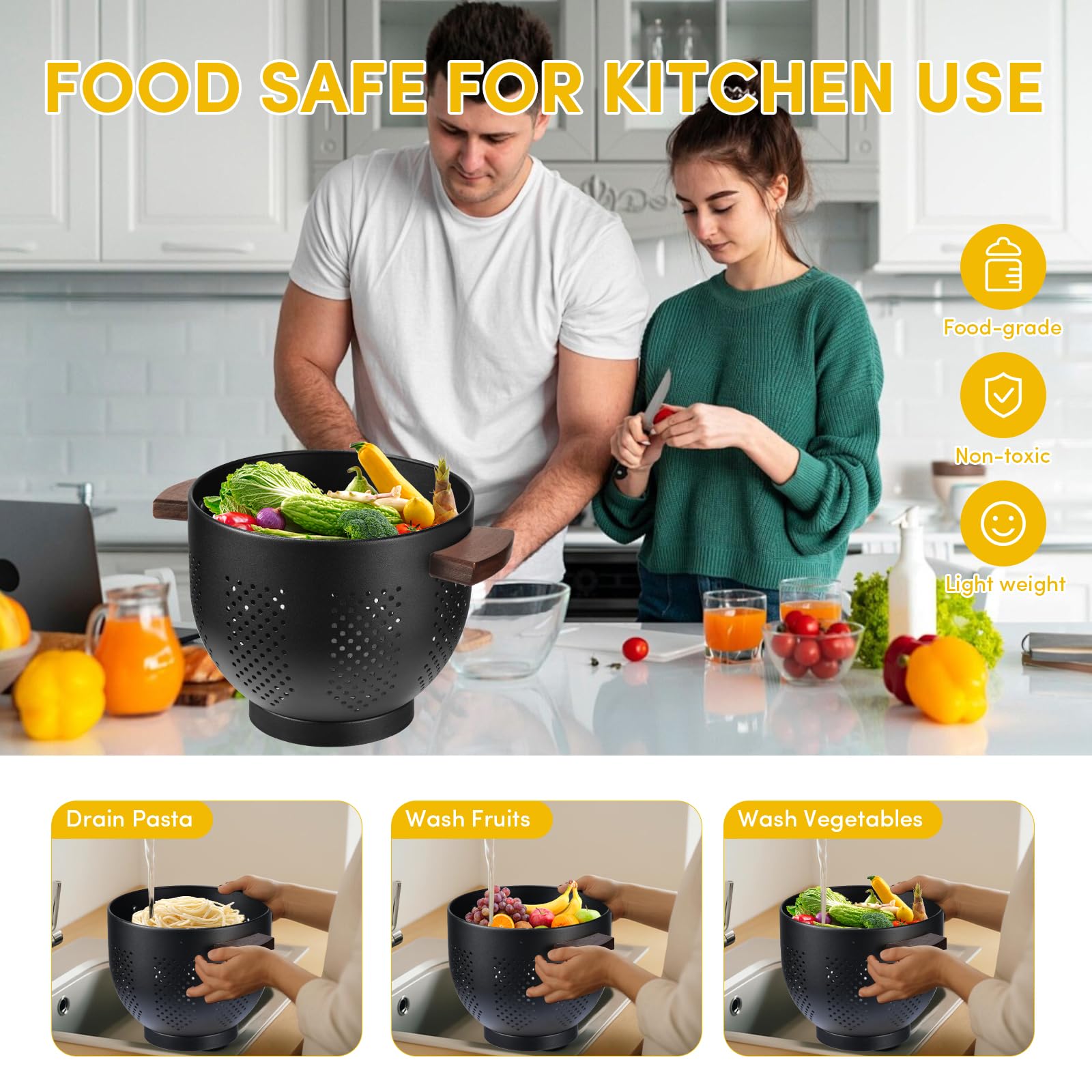 Scratch-resistant powder-coated steel basket resists everyday wear.