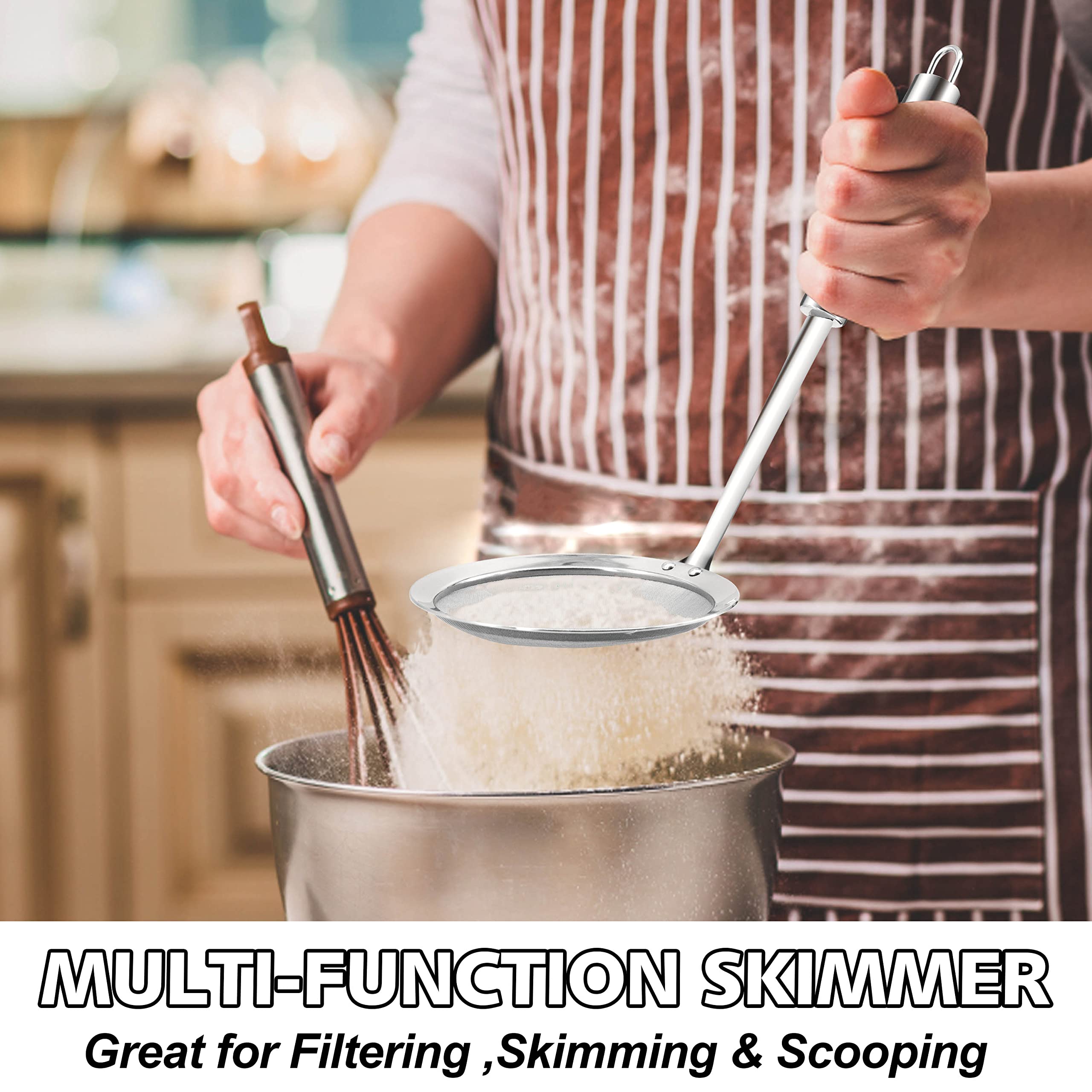 Anaeat fat skimmer spoon 4-inch ideal for lightweight straining