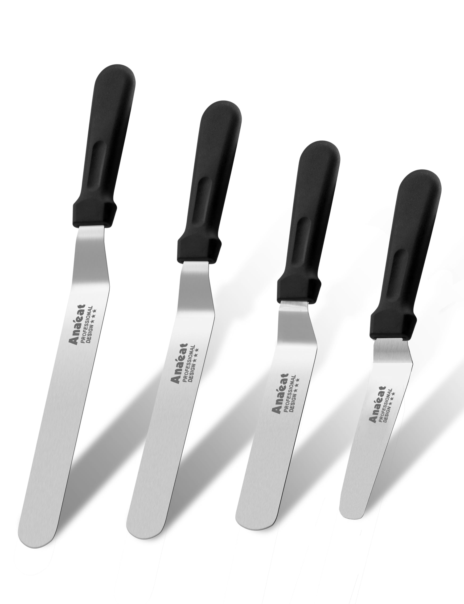 Anaeat icing spatula 4-inch blade for precise frosting and smooth edges.