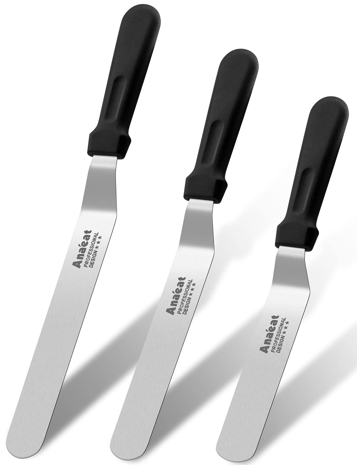 Anaeat icing spatula 6-inch angled blade for smooth frosting on small cakes