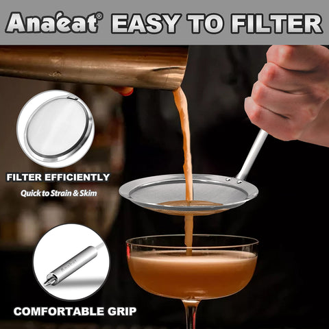 Anaeat long-handle skimmer ensures safer cooking