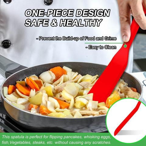 Anaeat nonstick-surface-safe spatula, gentle on nonstick cookware and coated pans.