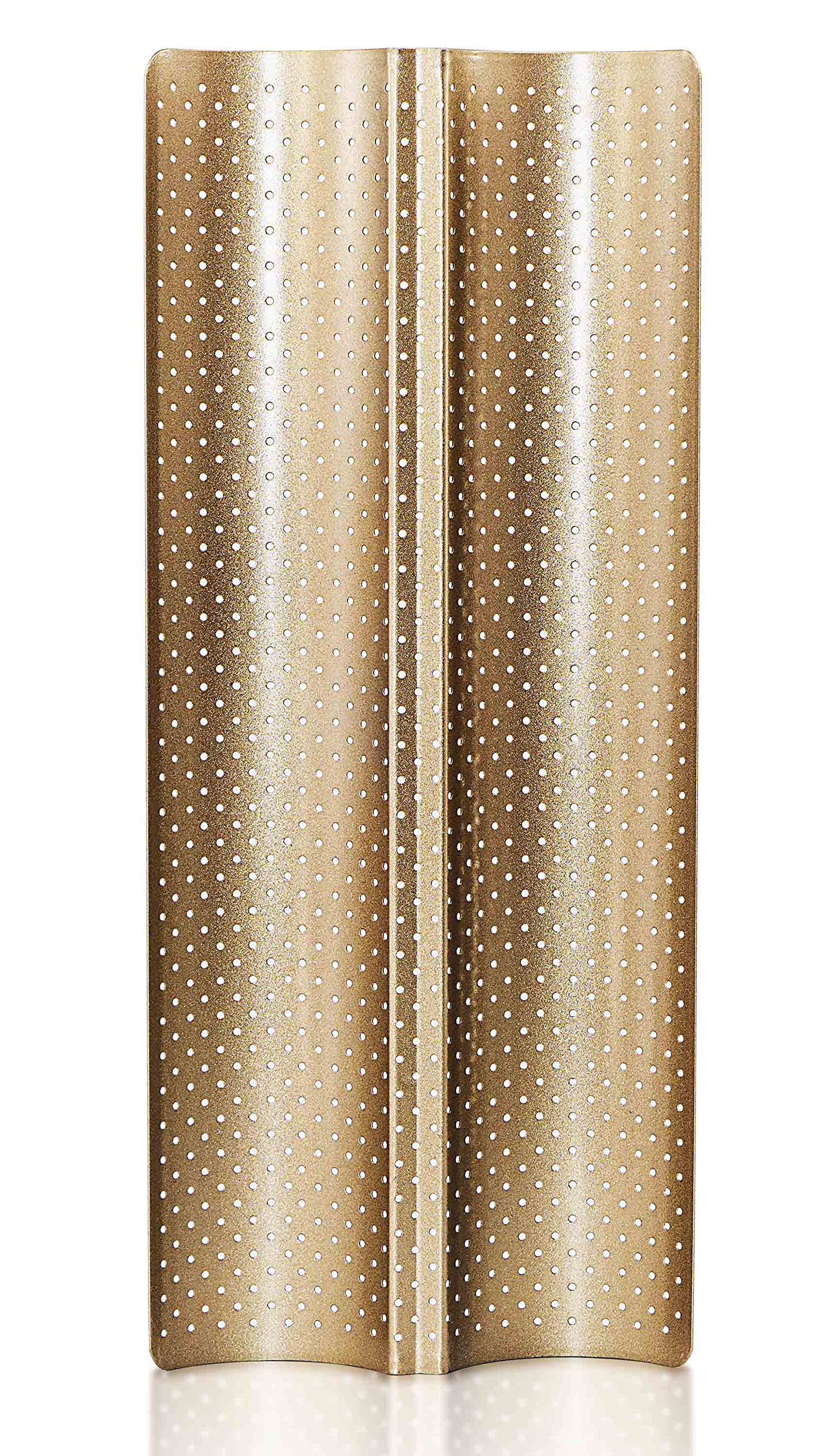 Anaeat perforated baguette pan top view showing even heat circulation for crisp crust