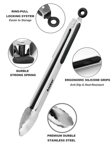 Professional-grade heavy-duty Anaeat locking tongs