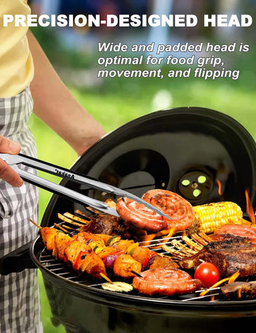 Pull ring lock keeps Anaeat tongs secure when stored on hooks