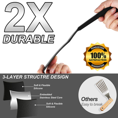 Anaeat seamless-design spatula, dishwasher-safe for easy cleaning and hygienic kitchen use.