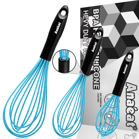 Anaeat silicone balloon whisk full set for versatile nonstick cooking