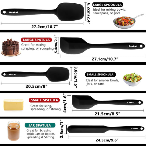 Anaeat spatulas bend to reach bowl corners for thorough mixing.