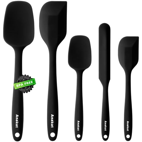 Anaeat silicone spatulas; seamless one-piece design for easy cleaning and non-stick cooking.